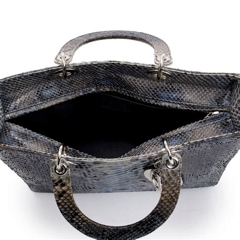 Christian Dior Python Large Lady Dior Bag 